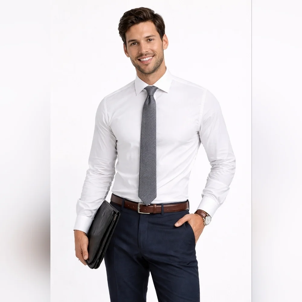Calvin Klein Men’s Gray Silk Blend Tie NWT Designer Office Business Wedding